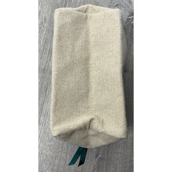 NUXE Paris Makeup Bag Travel Case Zip Close Designer Linen Cotton Beige Cottage - Picture 4 of 7